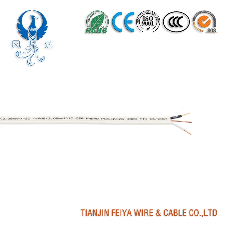 CSA Approved Canadian Electrical Cable Flat Copper 14/2 12/2 Nmd90 Wire for House Building