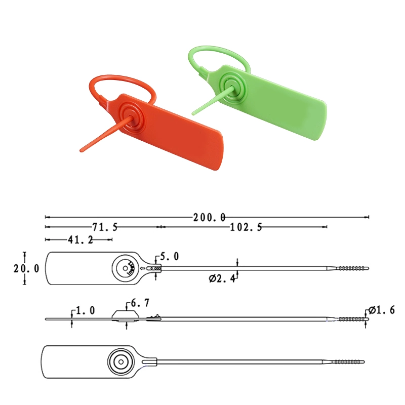 Security Seal Bank Seals, Plastic Seals 200mm (JY200R)