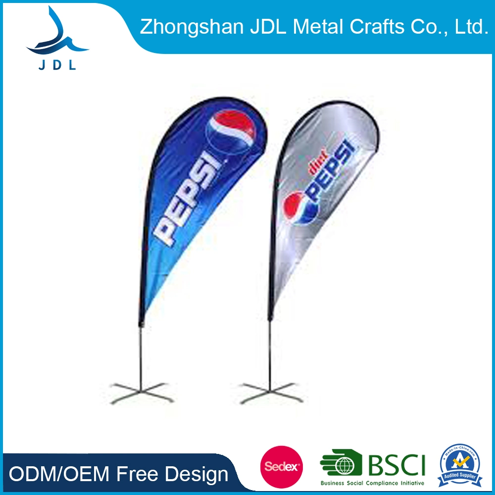 Wholesale/Supplier Garden Stand Car Window Advertising Wall Custom Bandana Printing Flag with 2 Brass Flag Pole