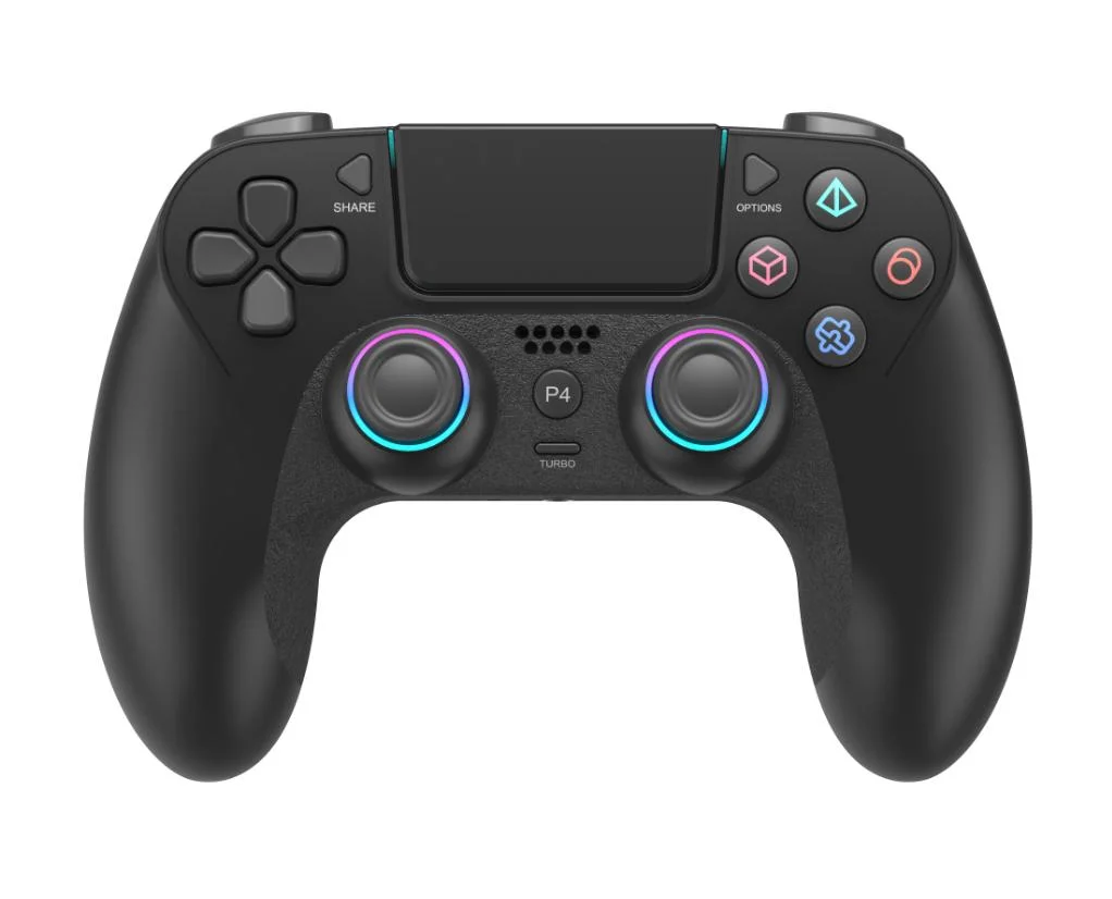 Senze 2023 New PS4 Wireless Controller with Back Button for Remap, PS4 Gamepad with RGB Light