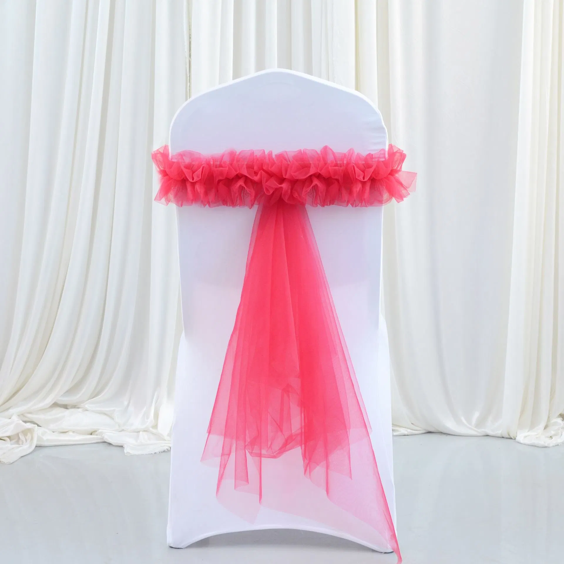 Bows Sashes Band Wedding Bowknot Spandex Chair Sash Buckles Cover