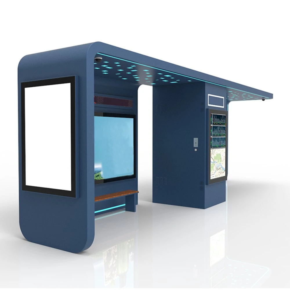 Popular Tempered Glass Bus Shelter Stainless Steel/Metal Bus Stop Shelter