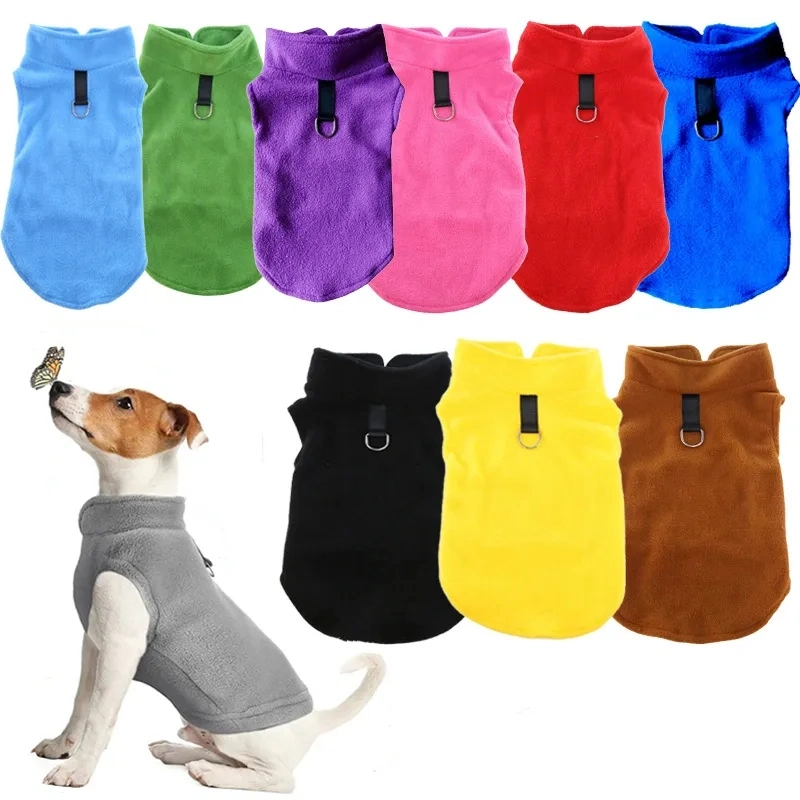 Soft Fleece Dog Clothes for Small Dogs Spring Summer Puppy Cats Vest Shih Tzu Chihuahua Clothing French Bulldog Jacket Pug Coats