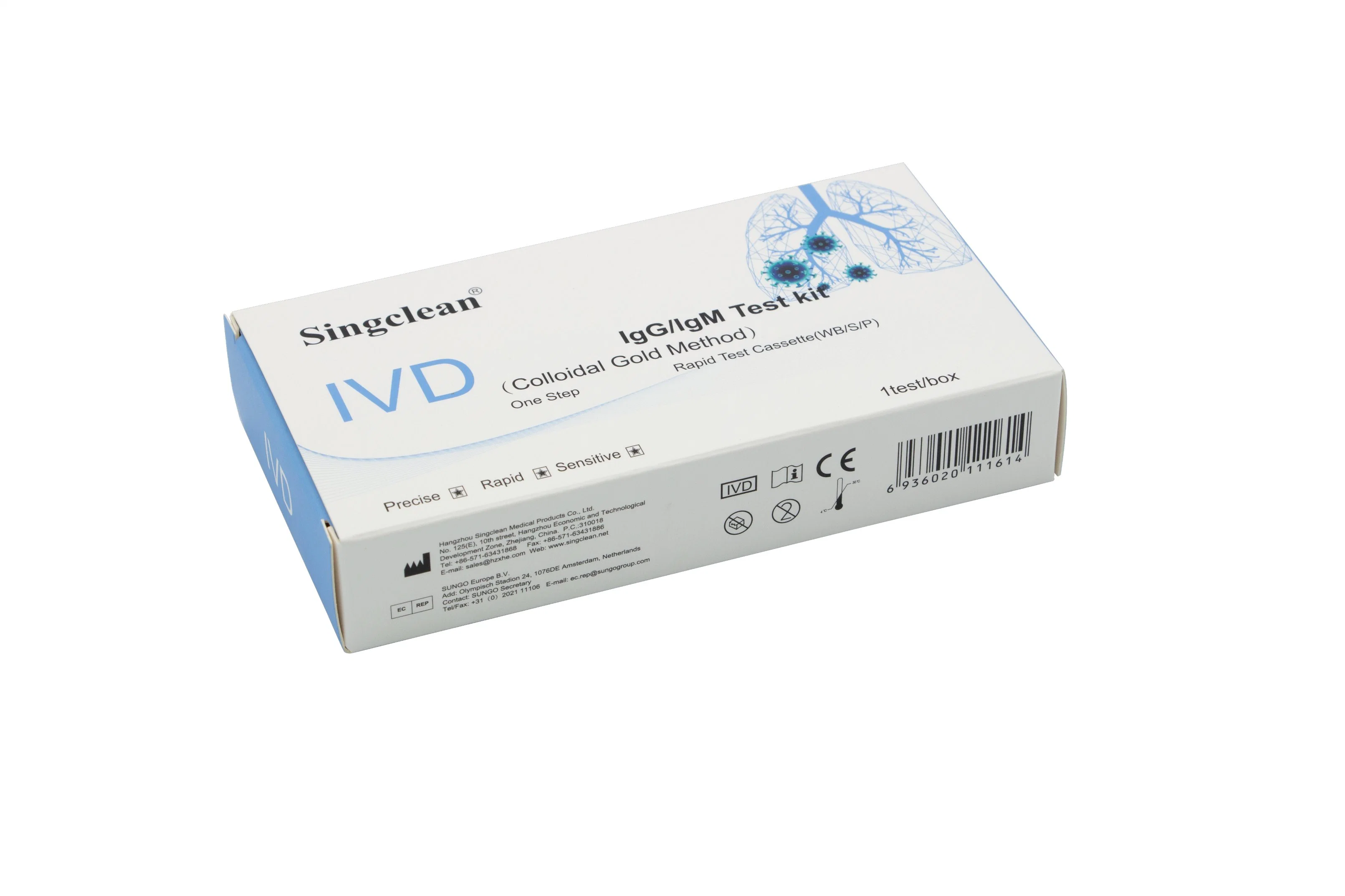Singclean Quick Profile AG Diagnostic Igg/Igm Antibody Test Strip Kit (Colloidal Gold Method)