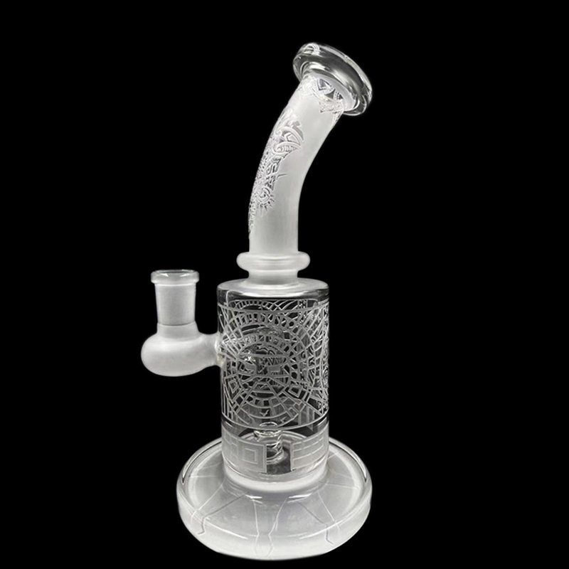 Sirui Smoking Set Glass Pipes Glass Art Sand Blast with Quartz Banger Ice Crack Base Concentrate Rig Ash Catcher Glass Smoking Water Pipe