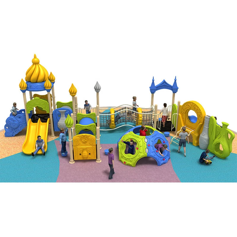 New Design Luxury Children Kids Plastic Outdoor Climbing Slide Playground