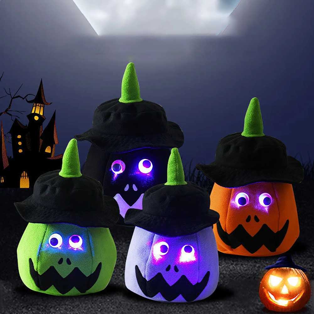 2023 Bucket Decoration Trick or Treat Bags Lighted Pumpkin LED Halloween Light