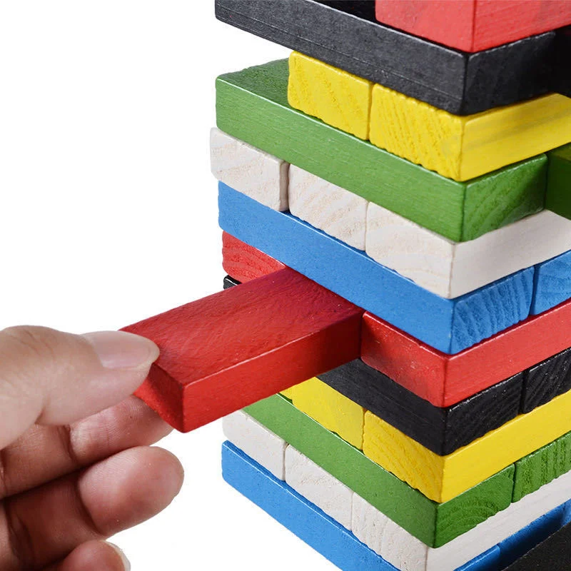 Colorido Custom Baby Montessori jogo Educacional Stone Bridge Rainbow Madeira Blocos de construção Kid Stacking do empilhador de brinquedos