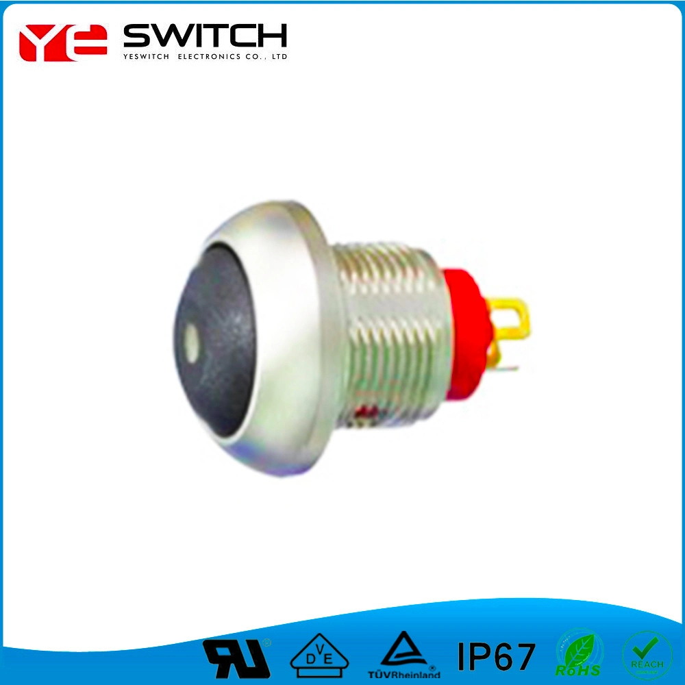 Electronic Waterproof Metal Push Button Switch with LED Light