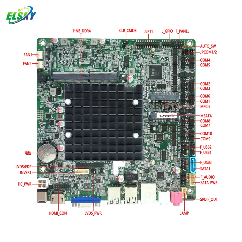 Placa base industrial sin ventilador M612f-J6412 con procesador Celeron Pentium Elkhart Lake J/N placa principal