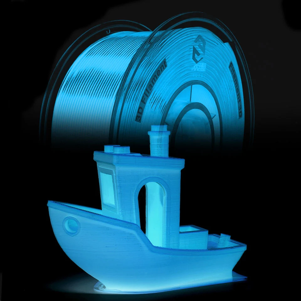 High Level Blue Luminous PLA 3D Filament Glow in The Dark 3D Printing Materials Fluorescent PLA 1.75mm Filaments