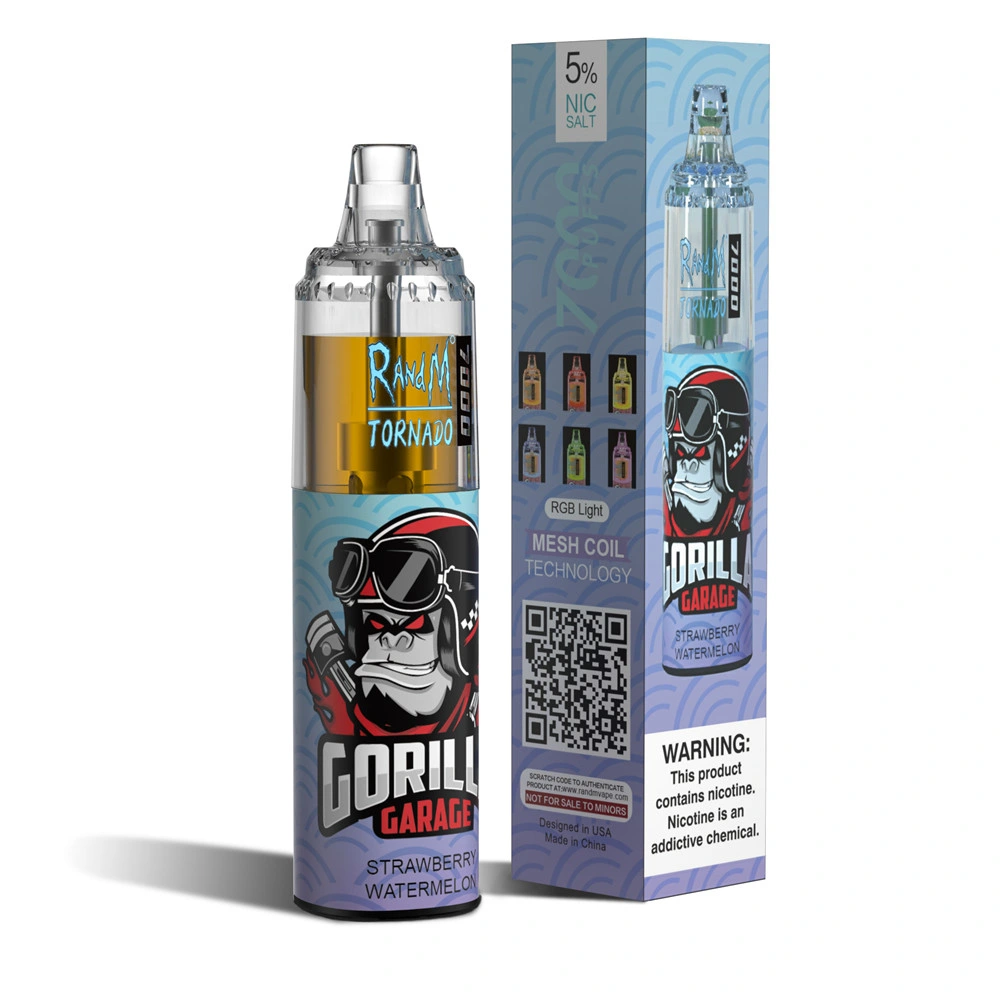 Commerce de gros Vape stylo jetable Randm tornade 7000 inhalations avec 14ml Vape 1000mAh Batterie de gros Pen