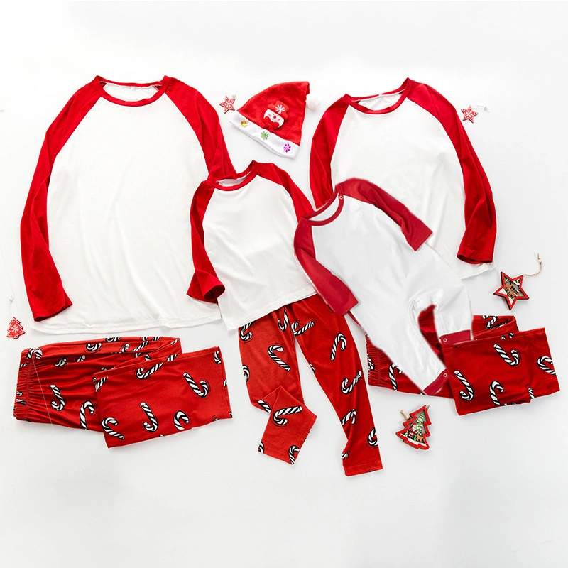 Pijama de Navidad de 2 piezas ligero suave de alta calidad para Mayorista/Proveedors Niños Mujer hombres Blanks Navidad Pajama Sets