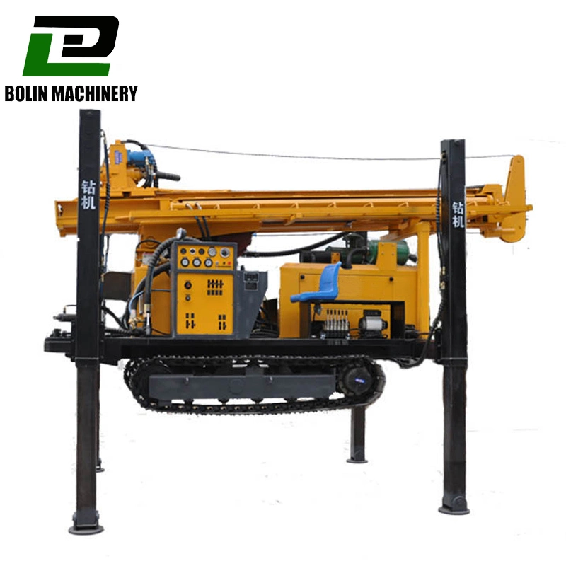 Factory Price Water Rig Depth 350m 300m 200m 180m Crawler Rotary Air Compressor Mine Diesel Power DTH Water Well Drilling Rig