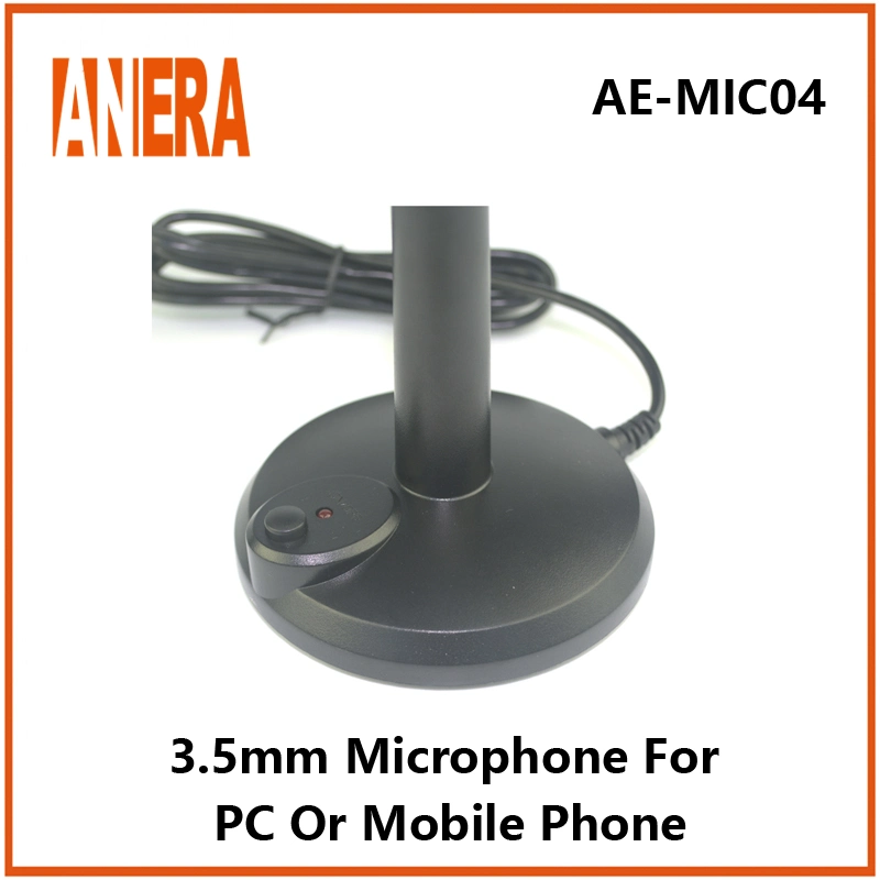 Portable 3.5mm Microphone Adjustable Laptop Microphone for Desktop PC