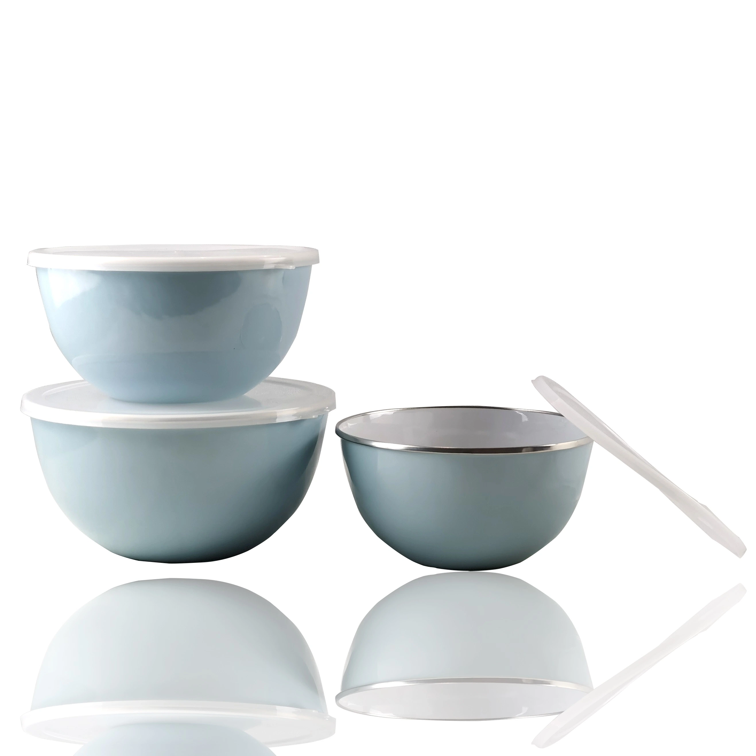20/22/24cm Porcelain Mixing Bowl Set Dinnerware Enamel Salad Bowl Enamel Storage Bowl Dinner Set