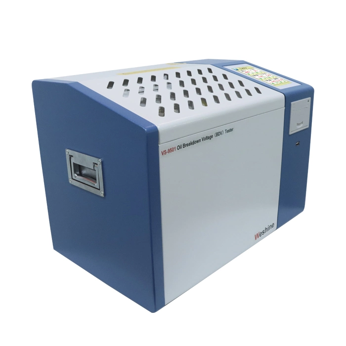 Atomatic completa do óleo dielétrico testes de laboratório de falha de equipamento analisador de tensão do óleo do transformador BDV Analyzer