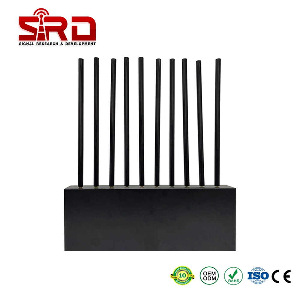 Bluetooth GPS Network 8-10W Desktop 10 Antennas Universal 3G 4G 50-150 Meters Signal Jammer