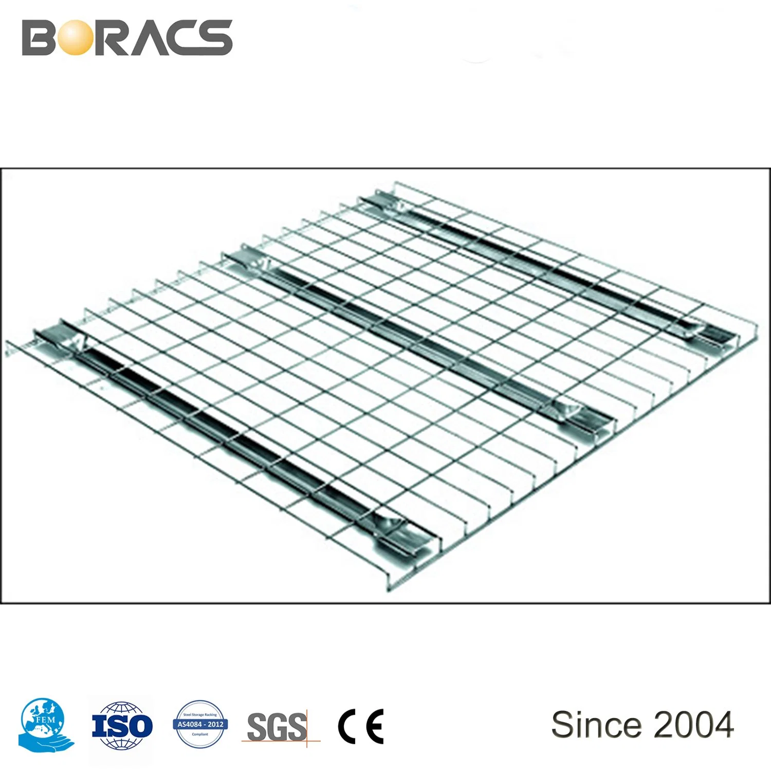 Industrial Warehouse Store Steel Selective Pallet Rack Shelving with Wire Mesh Decking