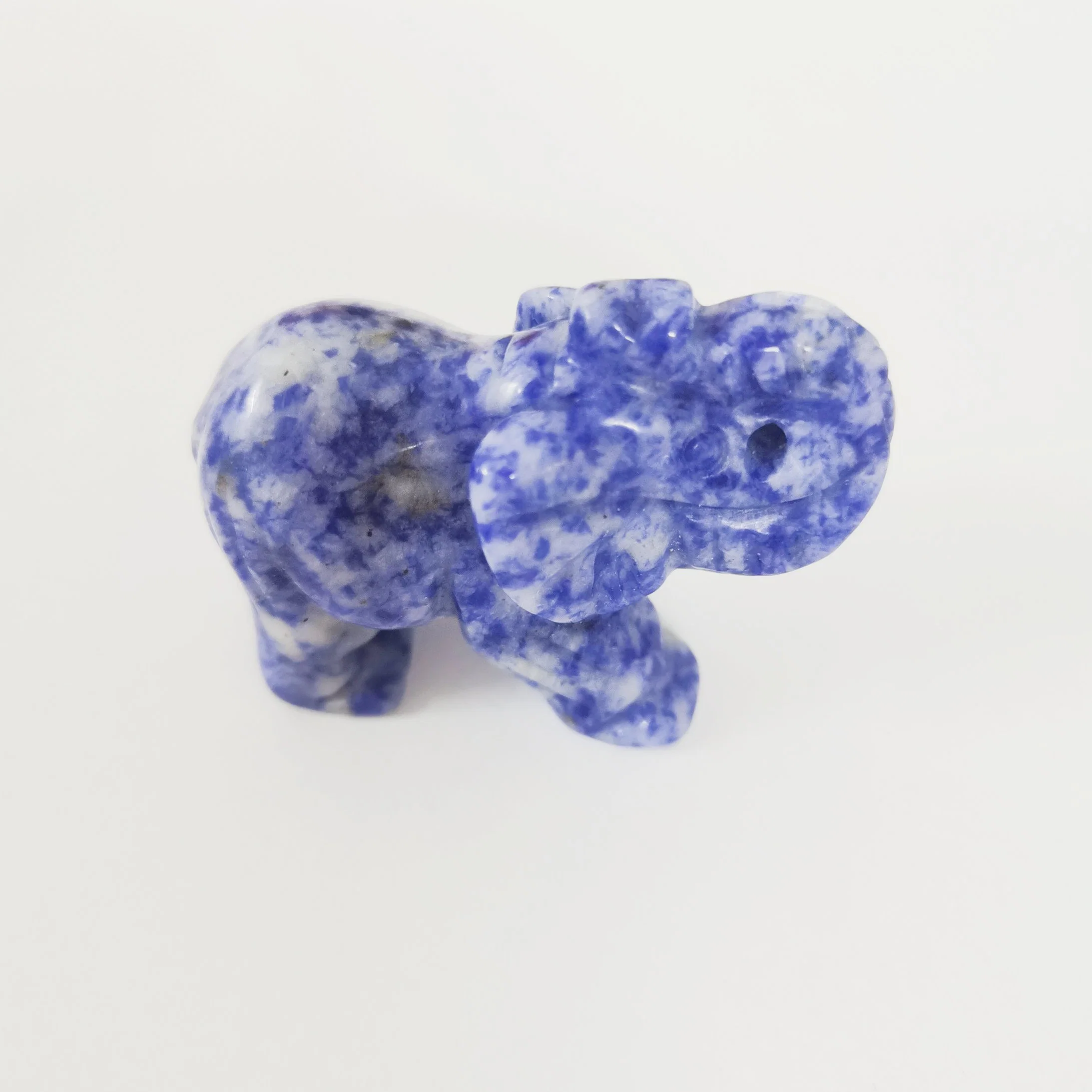 Semi драгоценного камня моды естественные слон Карвинг статуи