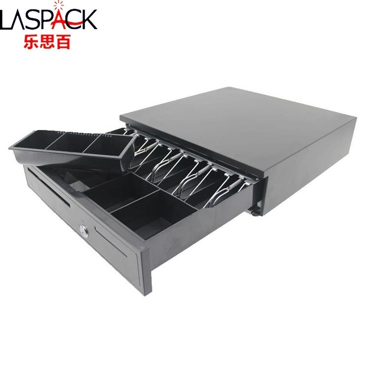 China Fornecedor Metal Cash Drawer Slide Series Front Lock Money Gaveta 405 5Bill 5 Coin RJ11 POS System caixa de gavetas