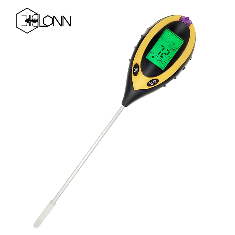 Large LCD Screen 4 in 1 Digital pH Meter Soil Tester