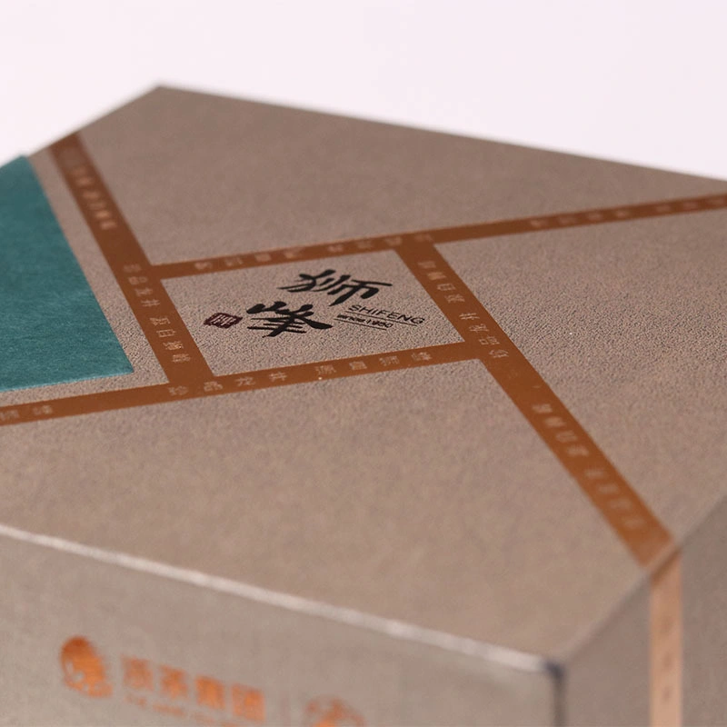 Factory Tea Packaging Customized Gift Box for Green/ Black Tea Flip Gift Packaging with Customized Hot Stamping