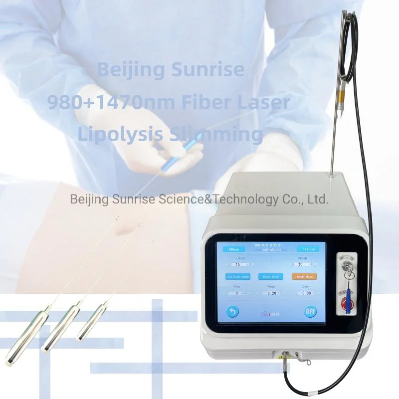 980 Nm Diode Laser Liposuction 1470nm Laser Lipolysis Anti Cellulite Weight Loss