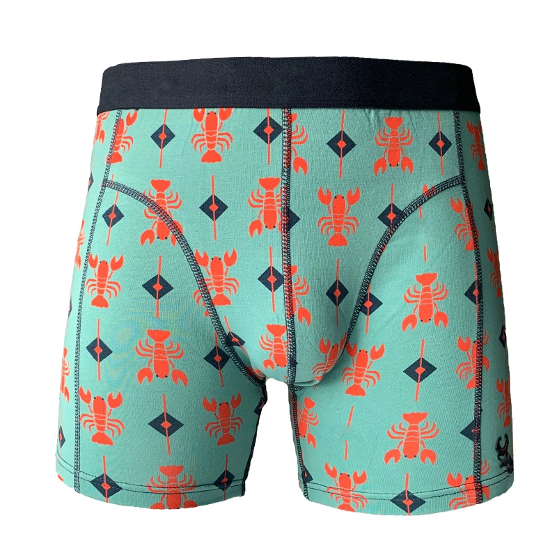 Custom Logo Men Boxer Short 95%Cotton 5%Spandex