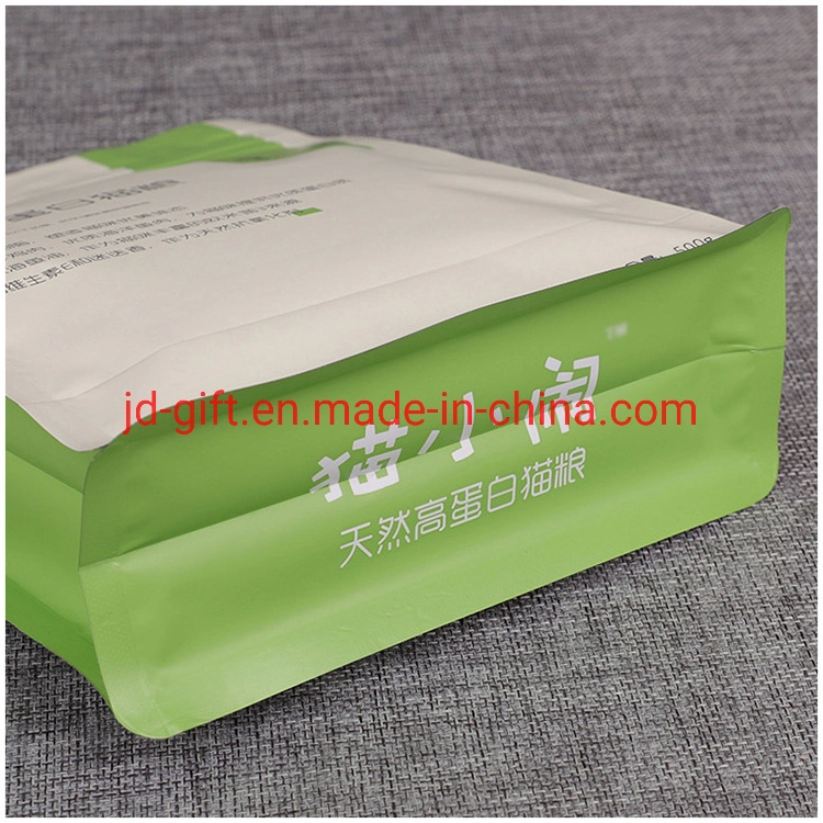 Custom Printed Recycled Box Bottom Ziplock Foil Pouch, Packaging Bags for Food