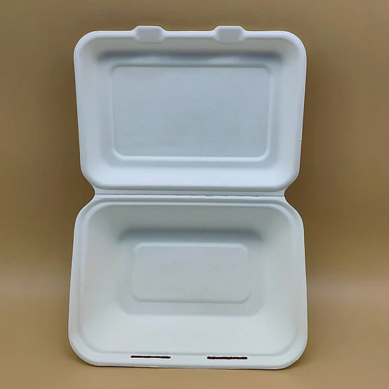 Disposable Food Lunch Box 600ml Clamshell Fast Food Container