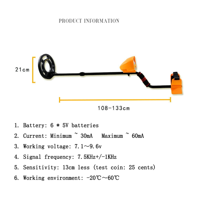 Buscador de profesionales Gold Treasure profunda los mejores y MD-6350 Digger Hunter MD6350 equipo de detección de detector de metales de Metro