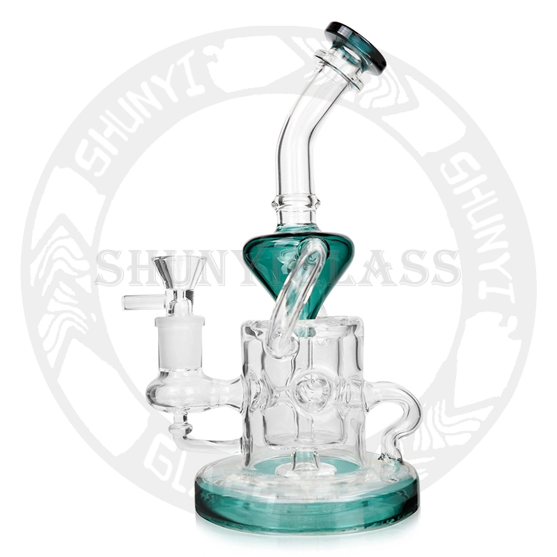 High quality/High cost performance  DAB Rig Recycler Glass Water Pipe Smoking Water Pipe Tobacco Wholesale/Supplier Glass Factory