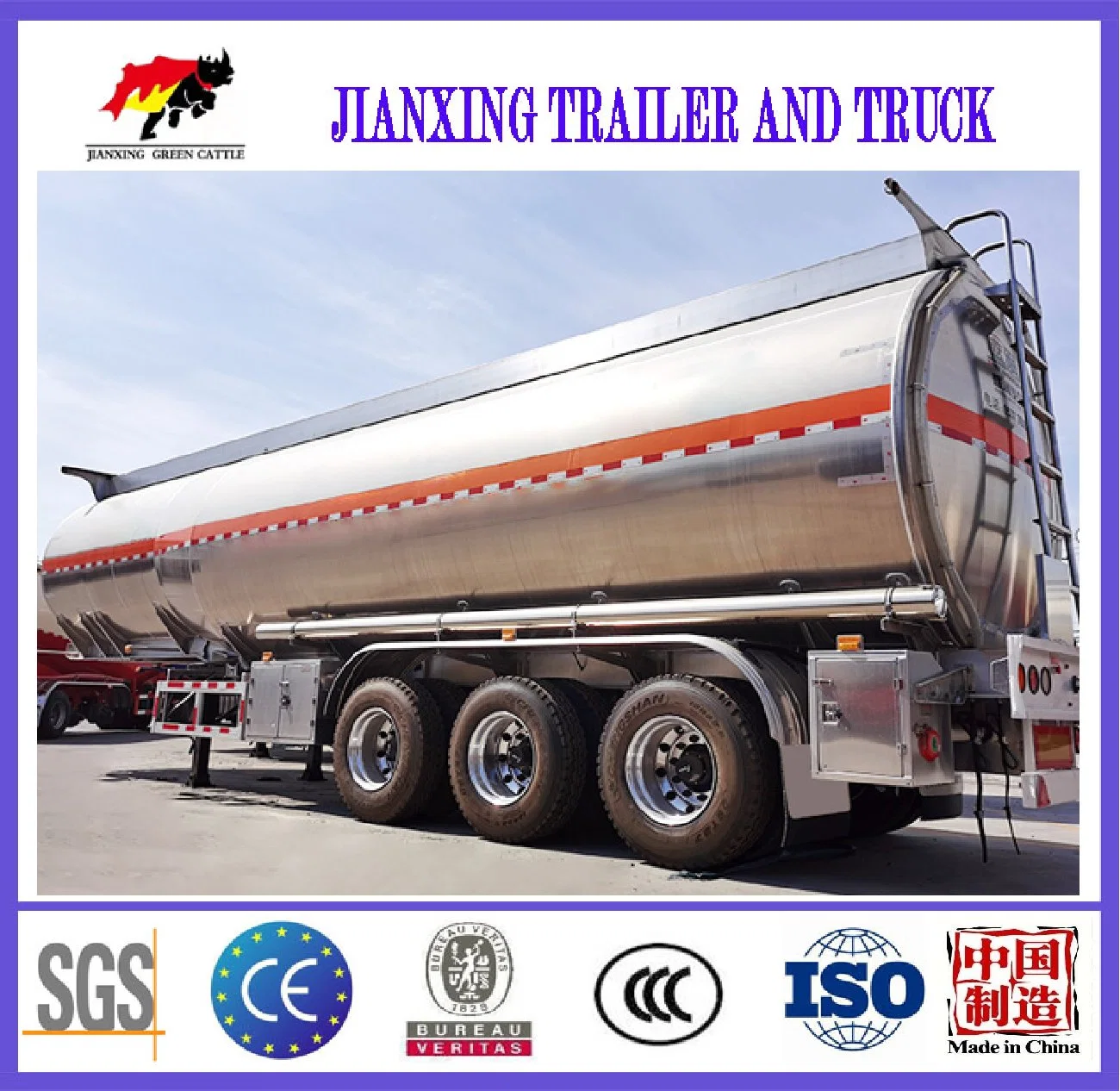 Storage Oil Liquid Fuel Gasoline LPG 50m3 60m3 Semi Tanker Trailer