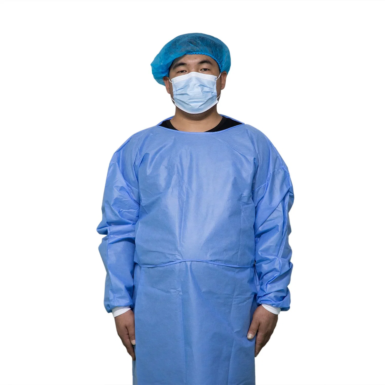 SMS Standard Sterile Disposable Isolation Gown Surgical Gown with Rib Cuff