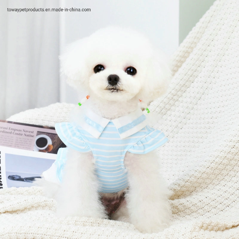 Trendy Design Stripes Pup Summer Clothes Pup Apparel Dog Dress