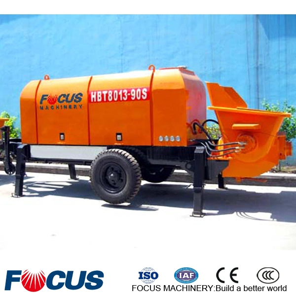 80m3/H Trailer Pump Concrete with Rubber Hose Sale