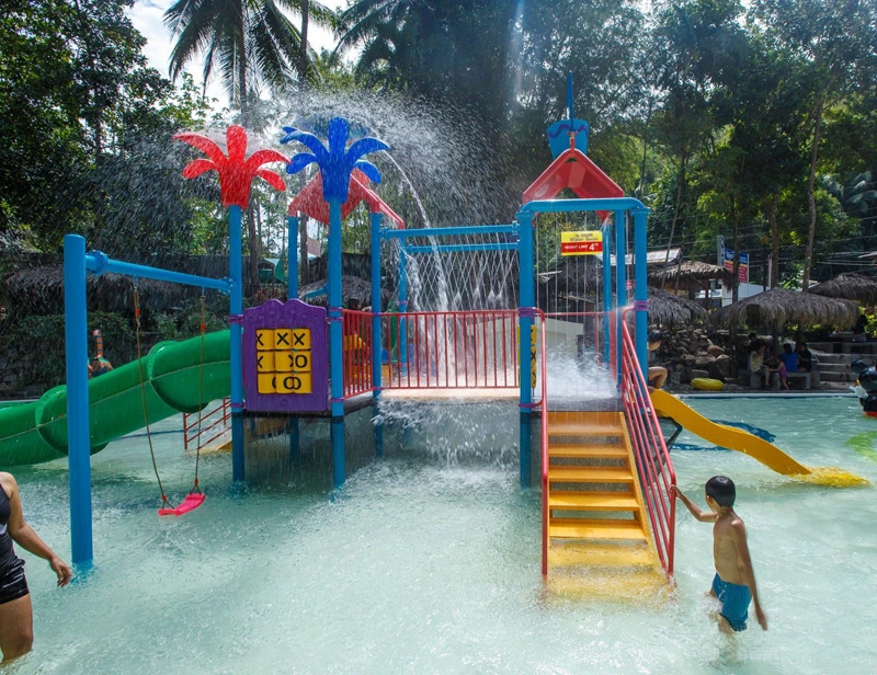 Parque acuático Equipo de juegos de fibra de vidrio Aqua Tower con agua Splash Almohadilla