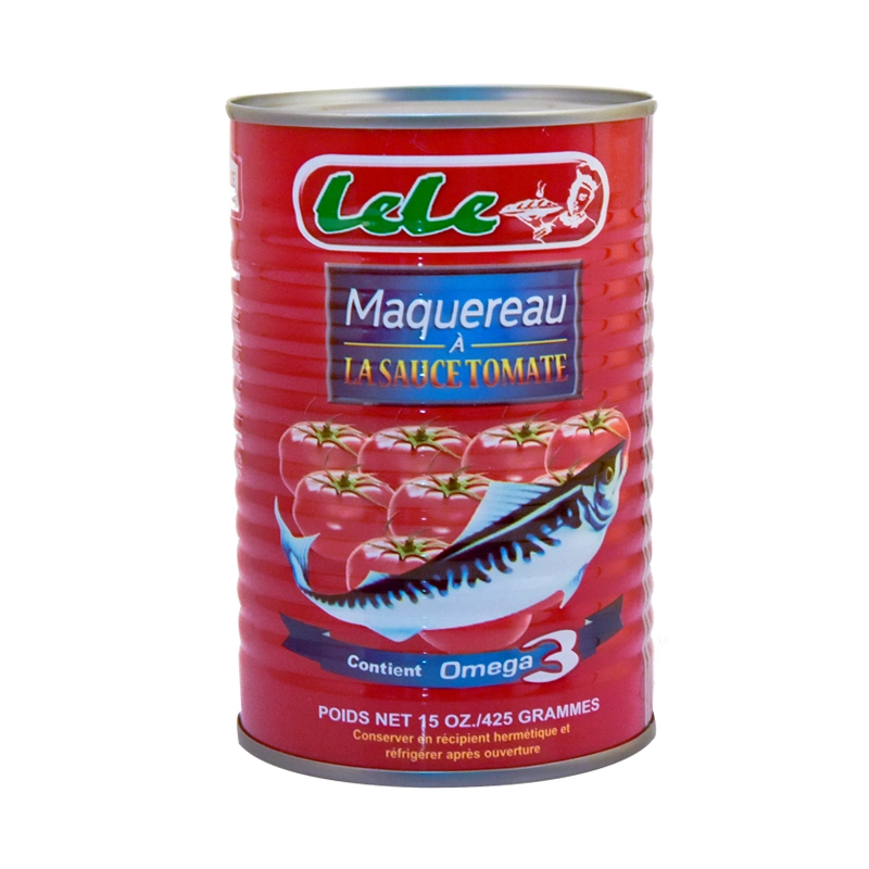 Canned Fish 425gx24tins/CTN OEM Mackerel in Tomato Sauce Canned Fish Types with Factory Prices