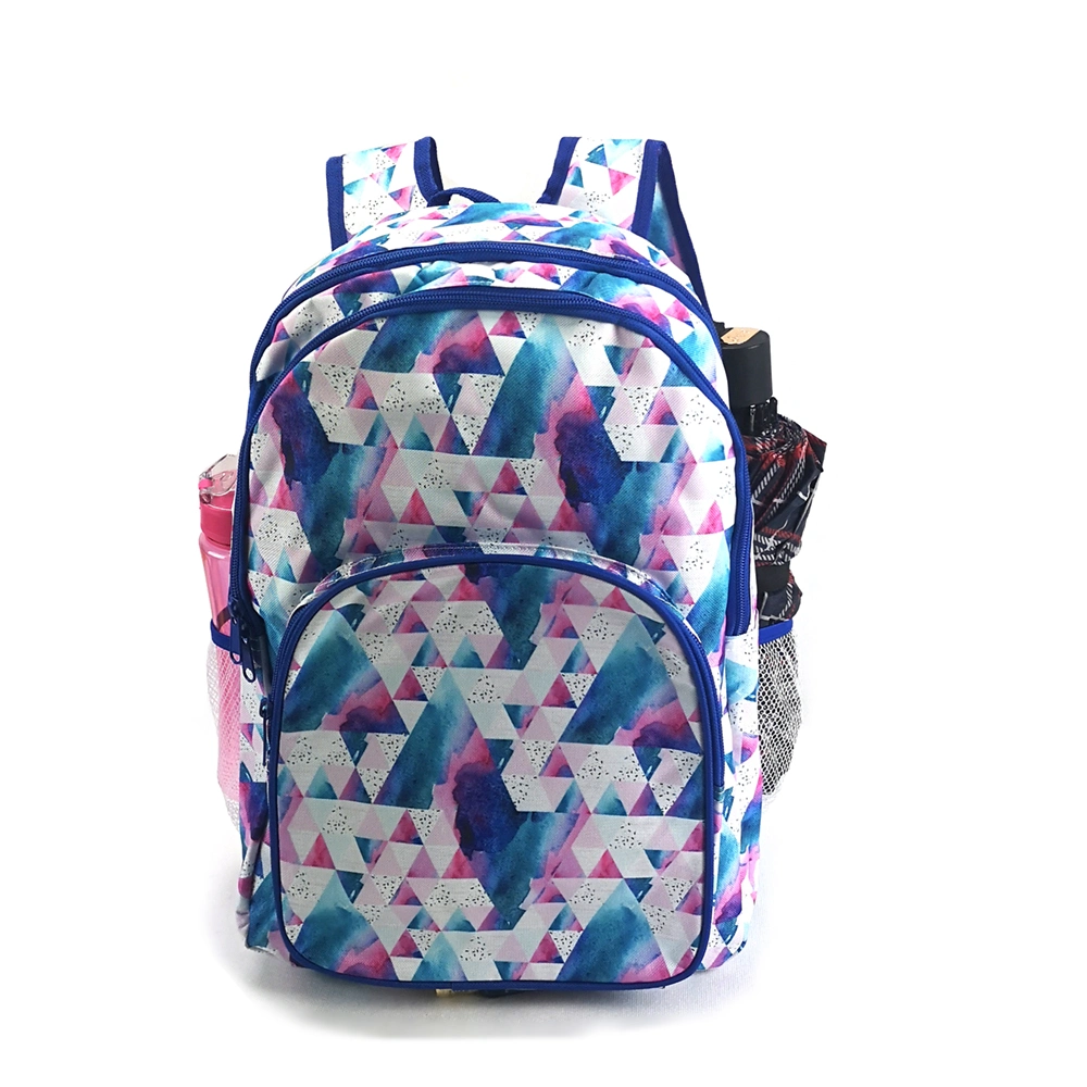 Custom Full Printed Backpack Bag Students School Bags Polyester Travel Leisure Knapsack Bag for High School