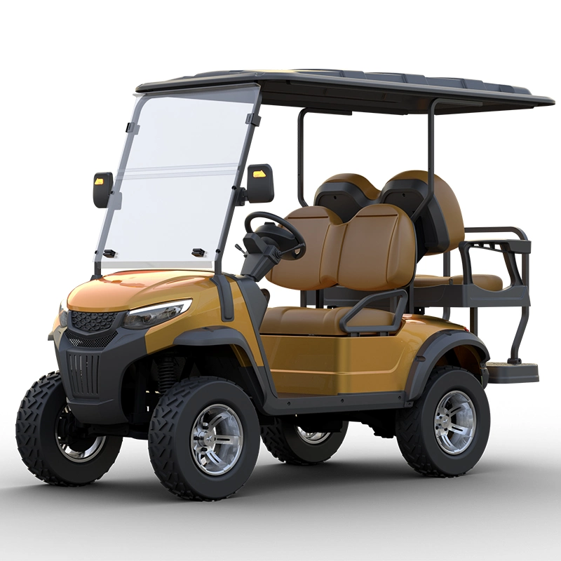 48/72V New Style M Modern Fashion 2023 Brand New Design 4 Seat Sightseeing Bus Club Cart Electric Golf Buggy Hunting Cart with DOT