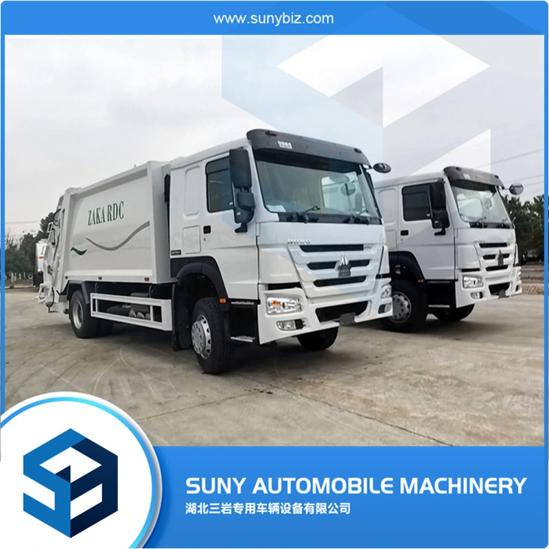 Sinotruk HOWO 15cbm Garbage Compactor Bin Van Rubbish Truck