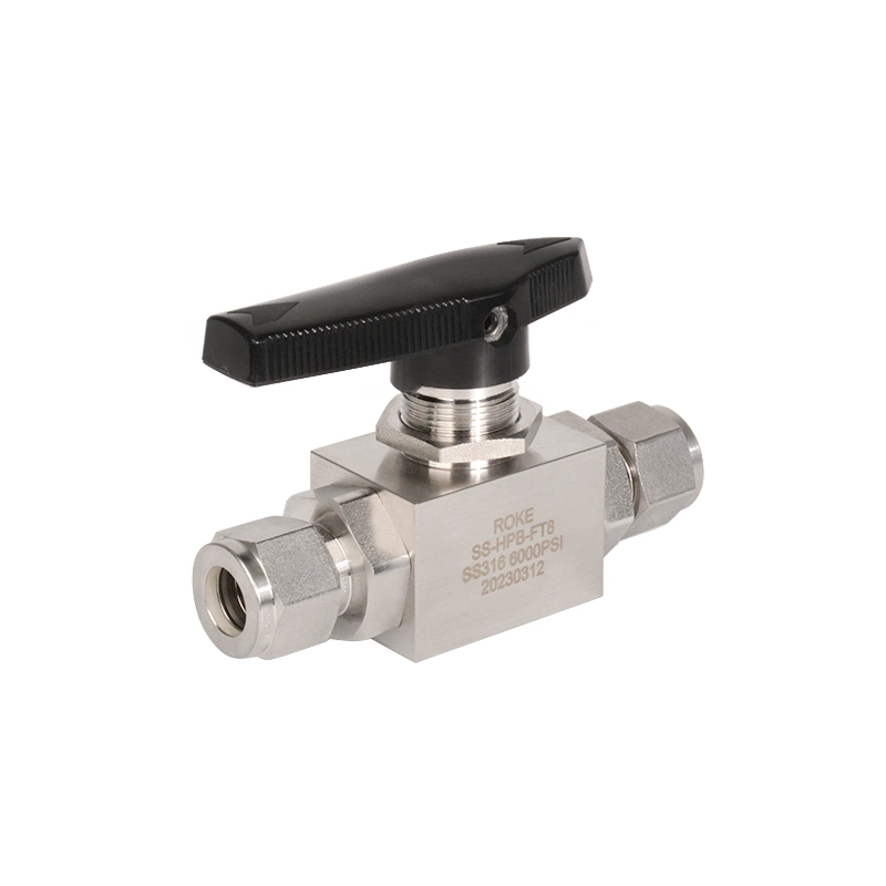 Stainless Steel Inch Double Ferrules High Performance Ball Valve 6000psi 1/8" to 3/4"