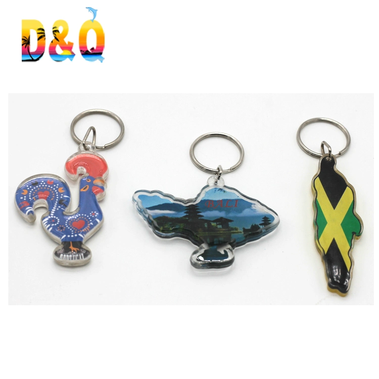 Venda por grosso presente de promoção Personalizadas Beach Loja Tartaruga Acrílico Dolphin chaveiro