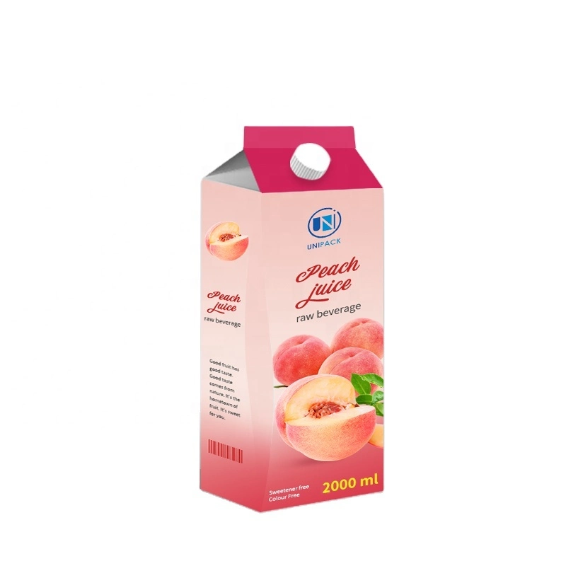 Aseptic Juice Gable Top Carton Milk Paper Cardboard Packaging Box Foil Gable Top Carton Oil Box