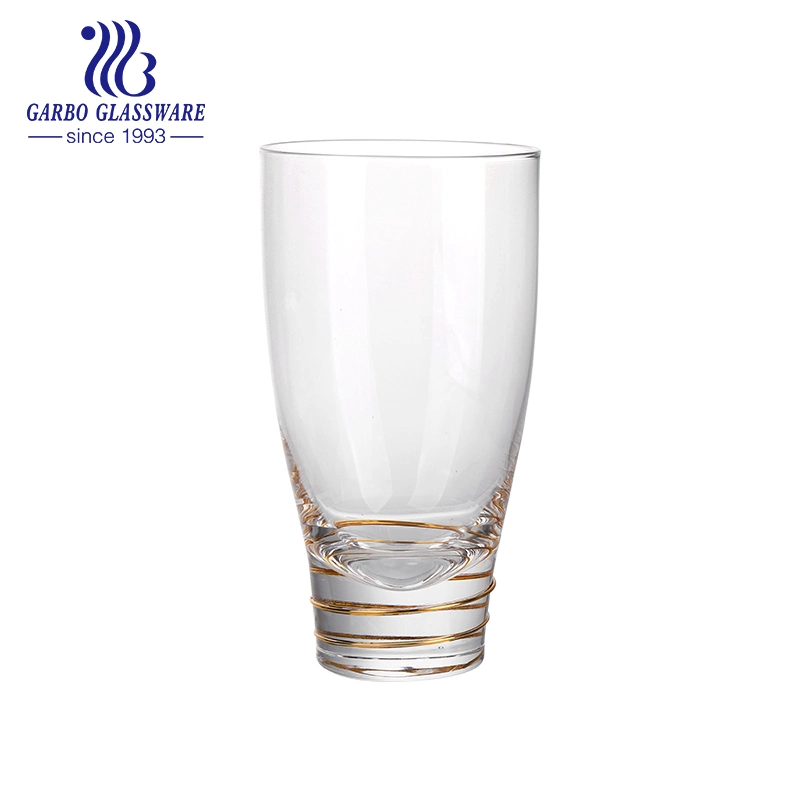 Diamond Accessory Decoration Glass Cup with Luxury Glass Bottom Water Cup