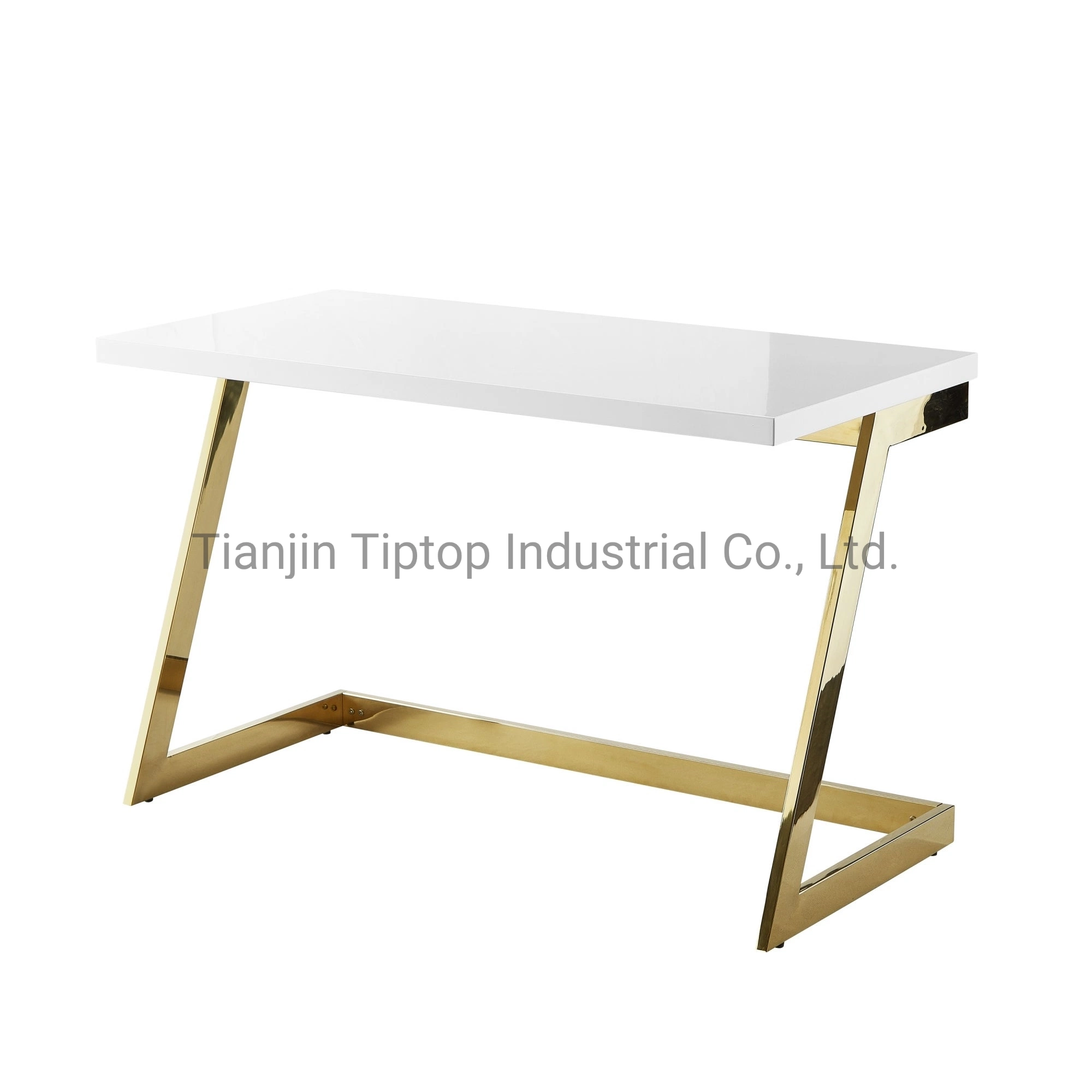 Modern Style Writing Desk with Stainless Steel Frame Computer Desk