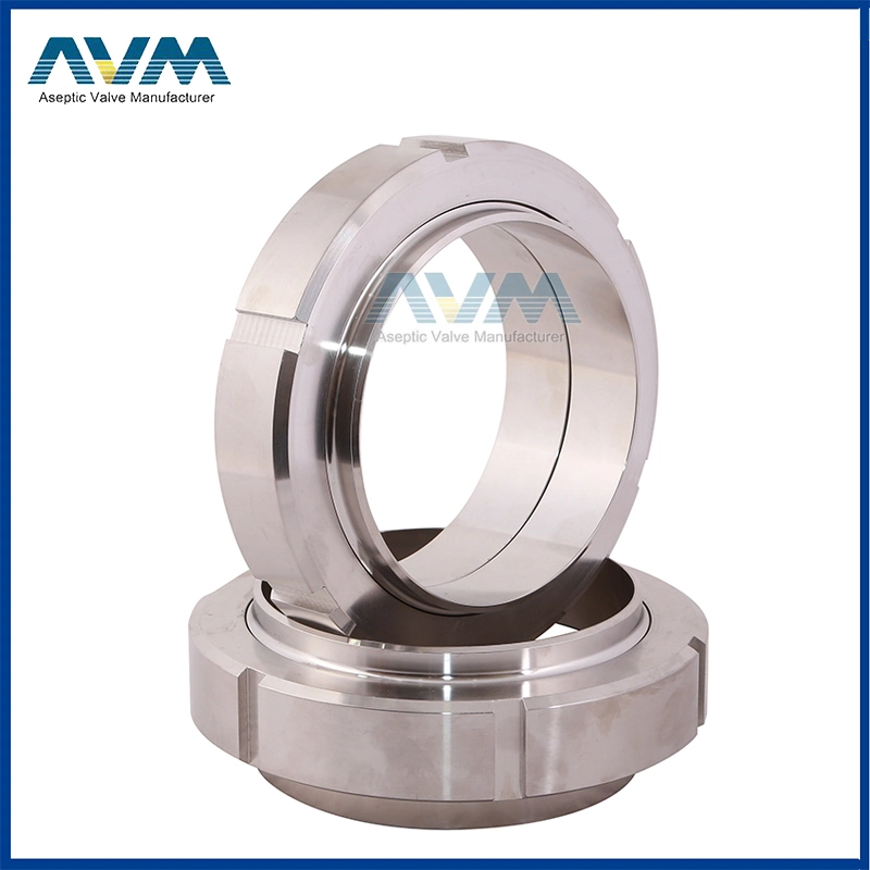 Stainless Steel Sanitary Pipe Union Hygienic Grade Pipe Union Sanitary Stainless Steel Union 3A BS DIN Ds SMS Rjt Thread Union