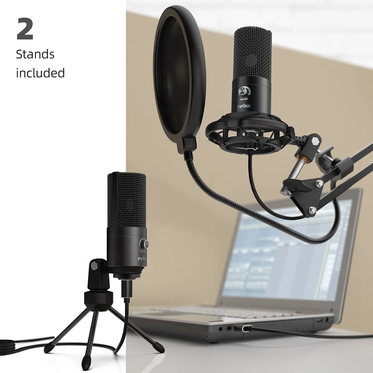 Condenser USB Mic Desktop Gaming Youtube Recording Studio Microphone