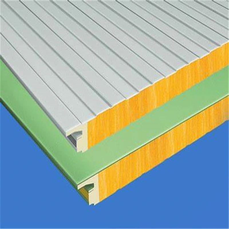 Good Quality PU PUR Polyurethane Sealing Side Glass Wool Sandwich Panel